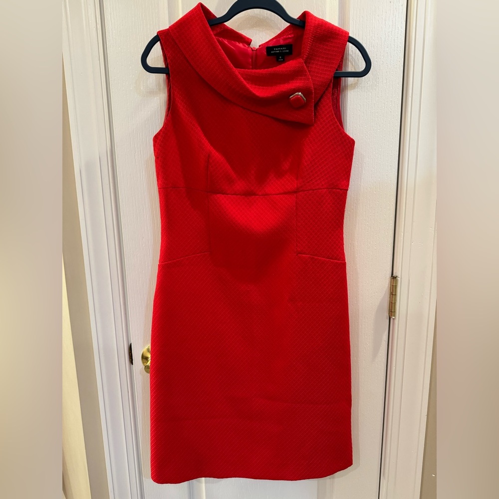 Tahari Red Dress, size 6
